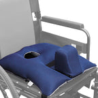 Anti-slip Wheelchair Cushion with Pommel Wedge and Seat Belt for Enhanced Comfort and Stability- Designed for Pressure Relief, Removable Breathable Cover, Ideal for Wheelchair Users (18.5 x 16.9 inch)