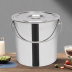 Extra Thick 20L Stainless Steel Barrel Bucket with Lid, Milk Can, Food & Water Storage, Wine Pail, Champagne Cooler, Kitchen Bucket