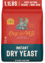 One in a Mill Instant Dry Yeast | 1.1 LB (Pack Of 1) [IMPROVED] Fast Acting Self Rising Yeast for Baking Bread, Cake, Pizza Dough Crust | Kosher | Quick Rapid Rise Leavening Agent for Pastries