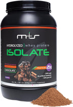 M+S Hydrolyzed Whey Protein Isolate – 25g Protein, Low Carb, 0g Sugar, Grass Fed Whey Isolate Powder with Stevia - Chocolate Flavor - 2.05 lb