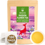 WT WEETEE Passionflower Tea Bags 100 Count | Caffeine-Free Herbal Tea | Rich Herbal Flavor & Smooth Taste | Te De Pasiflora