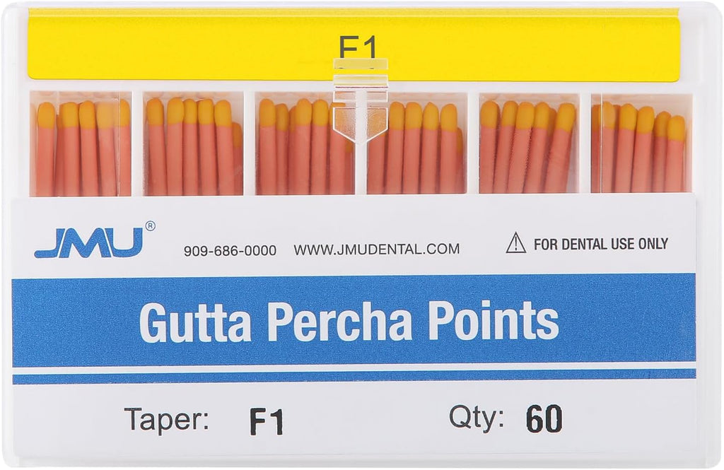 JMU Gutta Percha Points, #F1, 60pcs/Pack