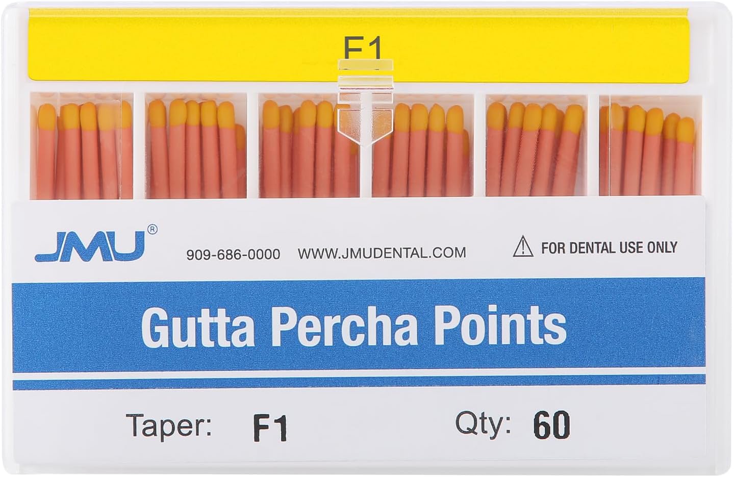 JMU Gutta Percha Points, #F1, 60pcs/Pack