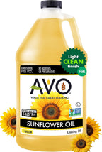 AVO High-Oleic Organic Sunflower Oil for General Cooking, 1 Gallon, Non-GMO Certified, Neutral Flavor Cooking Oil