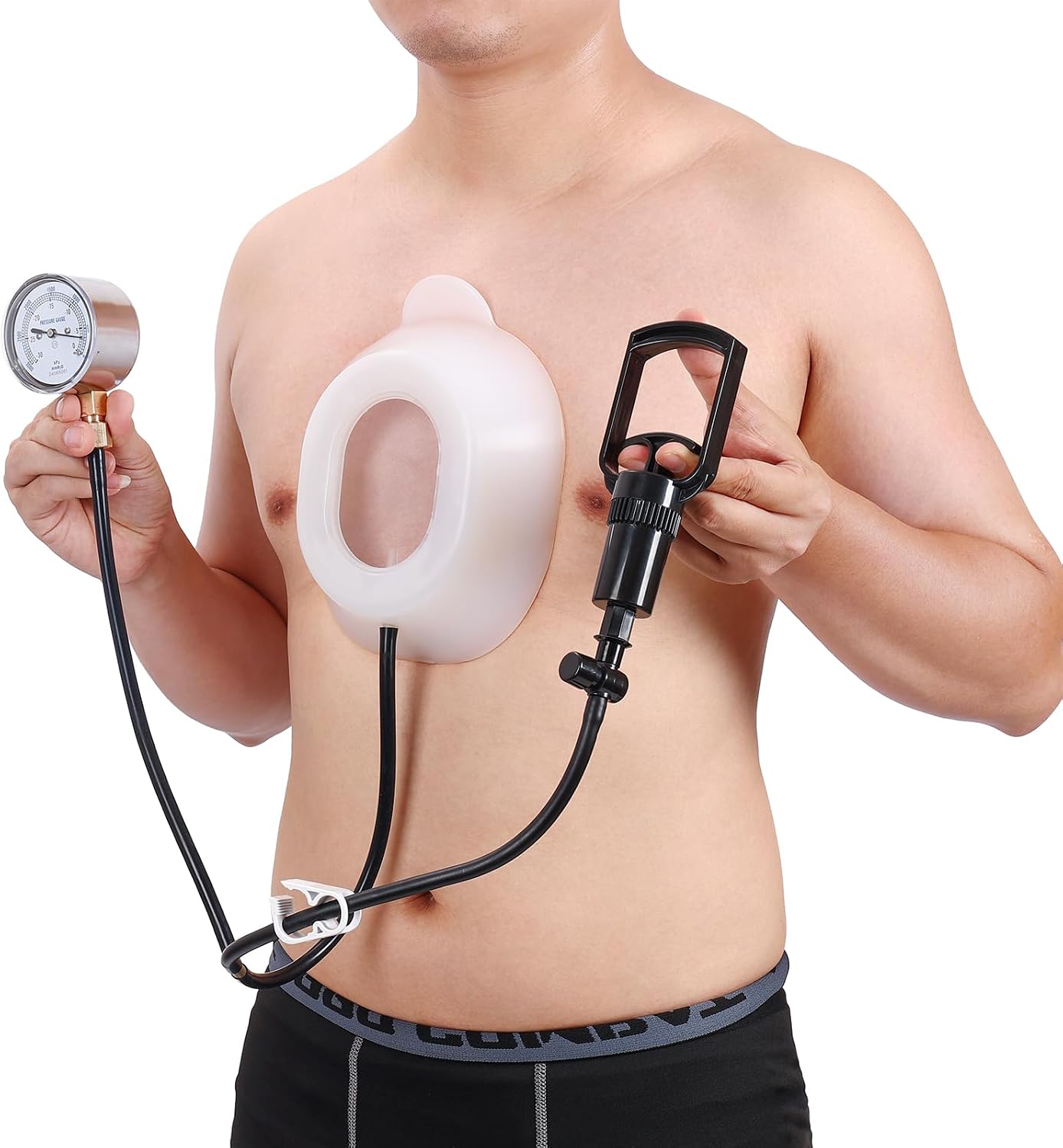 Pectus Excavatum Orthosis Brace, Pectus Excavatum Vacuum Bell， Sunken Sternum Brace for Adults and Child Physical Correction of Sunken Chest (Medium)