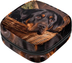 Sanitary Napkin Storage Bag,Period Bag,Basket and Black Dog,Sanitary Bags for Feminine Products