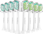 SuitShine Replacement Toothbrush Heads Compatible with Philips Sonicare and More Click-on Handles 8 Pack White