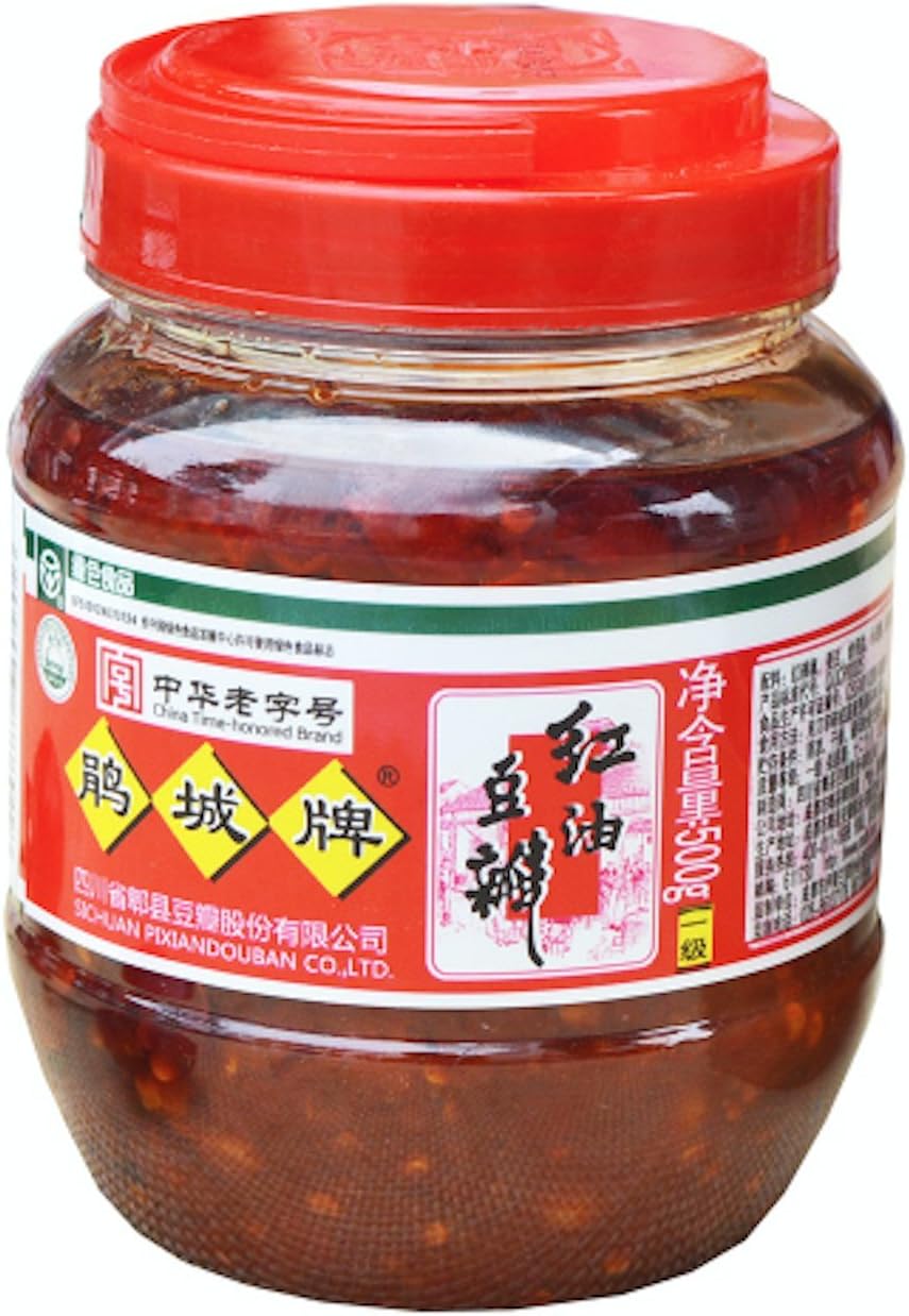 Sichuan Pixian Broad Bean Paste with Red Chili Oil - 17.6 oz (500g) | Hong You Dou Ban