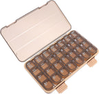 Portable 7-Day Pill Organizer Box with 28 Compartments, Mini Weekly Medicine Storage Case, Sealing Vitamin Container for Travel and Daily Use