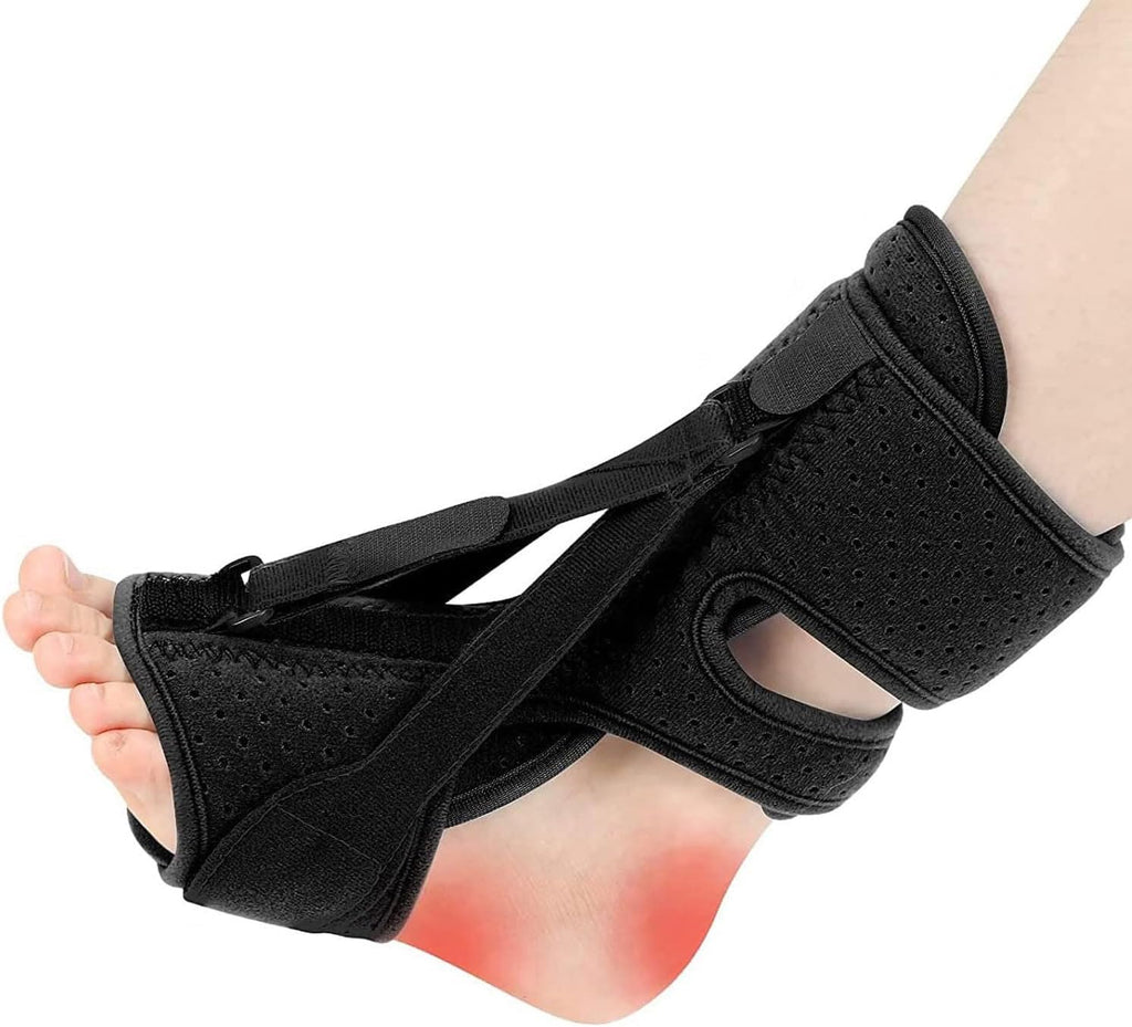 Plantar Fasciitis Night Splint-Upgrade 3 Adjustable Planter Facetious Relief Brace,Plantar Fasciitis Relief Women Men Straps,Support Relief Foot Drop Achilles Tendonitis Day Night(Black-1PC)