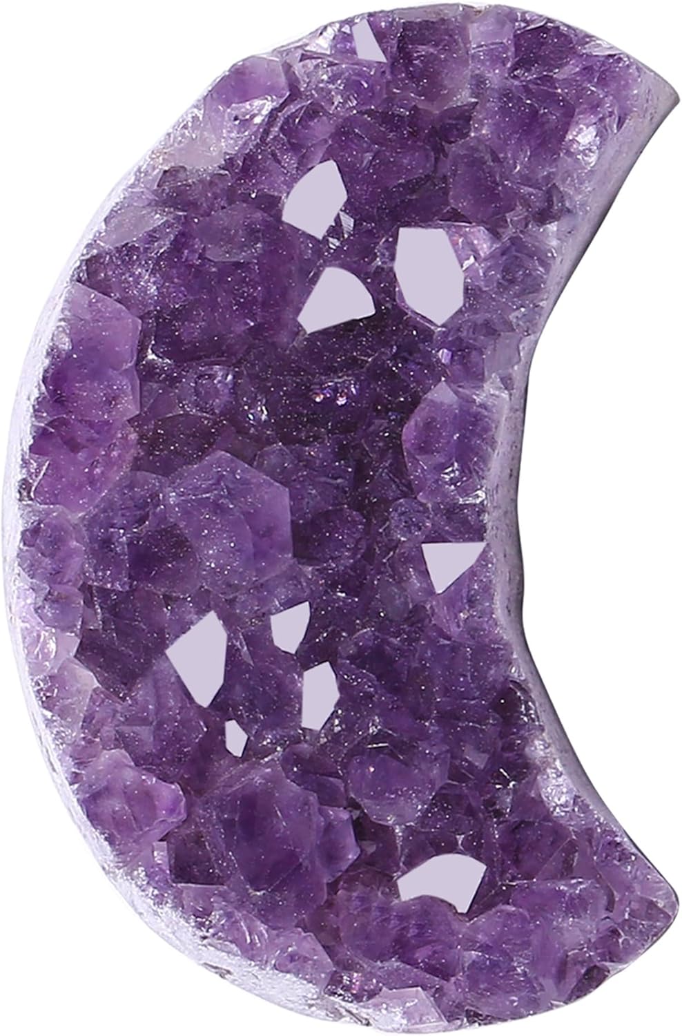 ZHIYUXI Moon Gifts Crystal Cluster Gemstones Amethyst Healing Crystals Moon Gifts for Women Gem Stone Rock Geode Protection Crystals Raw Stone Decor Energy Balance Reiki Home Decor