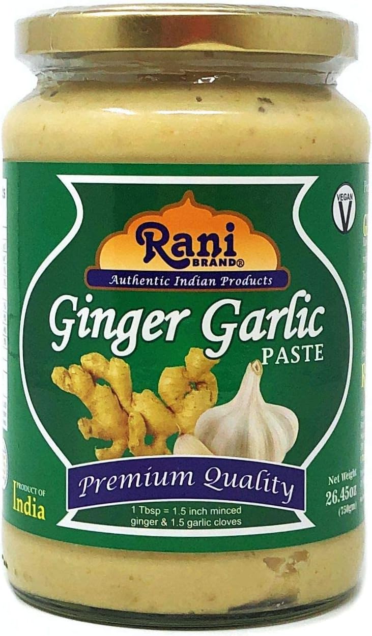 Rani Ginger Garlic Cooking Paste 26.5oz (750g) Glass Jar ~ Vegan | Gluten Free | NON-GMO | No Colors | Indian Origin