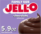 Jell-O Chocolate Artificially Flavored Instant Pudding & Pie Filling Mix, Family Size, 5.9 oz. Box