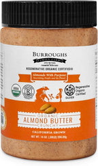 USDA Organic Almond Butter, 14 oz – No Palm Oil, No Sugar Added Almond Nut Butter – 2x the Antioxidants and Vitamin B Versus Other Nut Butter – First Regenerative Organic Certified (Crunchy)