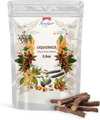 Licorice (Mulethi) Root Sticks, Glycyrrhiza glabra, Yashimadhu Dried Root Sticks, Natural SPICES (LIQUORICE WHOLE, 3.5oz (100g))