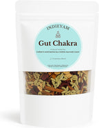 Gut Chakra | Artisanal Ayurvedic Herbal Loose-Leaf Tea | Hand-Blended in Small Batches | Caffeine-Free | Ginger, Fennel, Licorice, Cinnamon & Hibiscus | Post-Meal Digestion Ritual Blend | 20 Cups | 1.4 oz