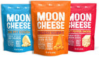 Moon Cheese Variety Pack, Cheddar, Gouda & Pepper Jack, Crunchy, Protein-Rich Cheese Snack, Gluten Free, Keto Friendly, 100% Real Cheese, 2 Ounce (Pack of 3)
