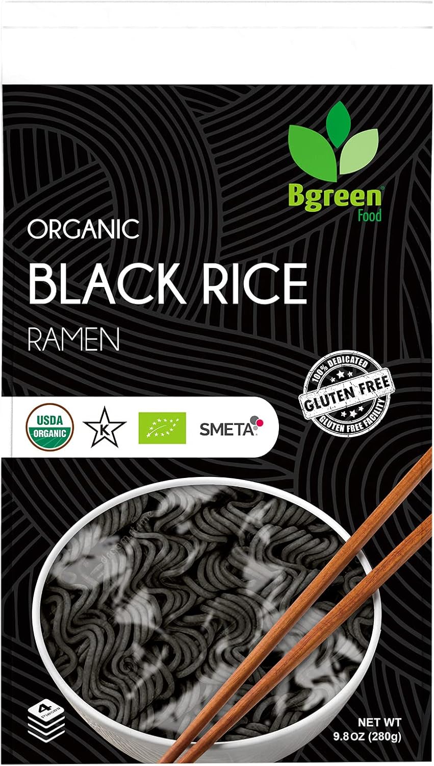 Big Green Organic Food- Organic Black Rice Ramen, Gluten-Free, Non-GMO, Vegan, Kosher (1)