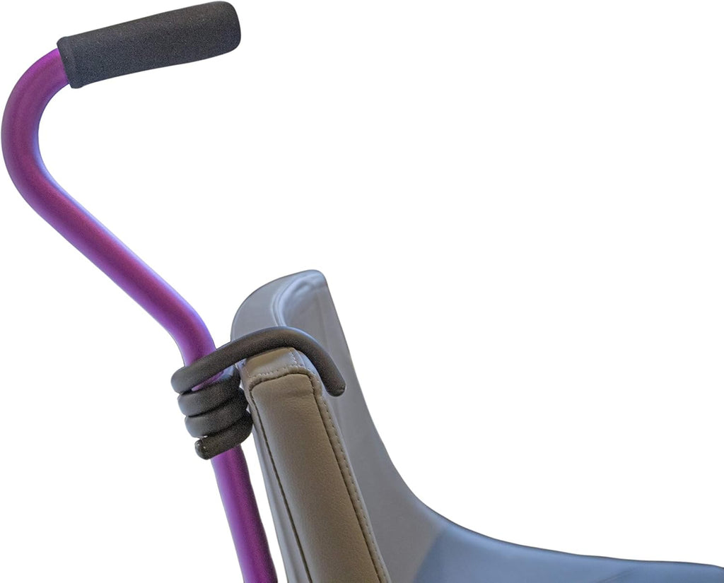 Crutcheze Cane Holder 3 Pack – Flexible Wrap Clip for Walking Sticks – for Walkers, Rollators, Scooters – Keeps Canes Within Reach – Lightweight Cane Accessory