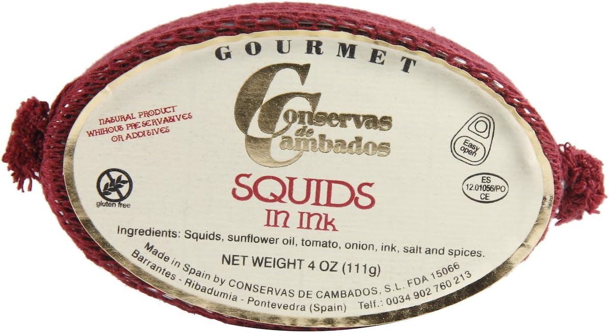 CONSERVAS DE CAMBADOS Squid In Ink, 111 GR