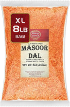 Spicy World Masoor Dal 8 Pound Bag (128oz) - Red Lentils Split - All Natural