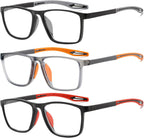 Reading Glasses for Men Sporty Design TR90 Blue Light Blocking Reader Comfortable and Flexible Lightweight +1.75