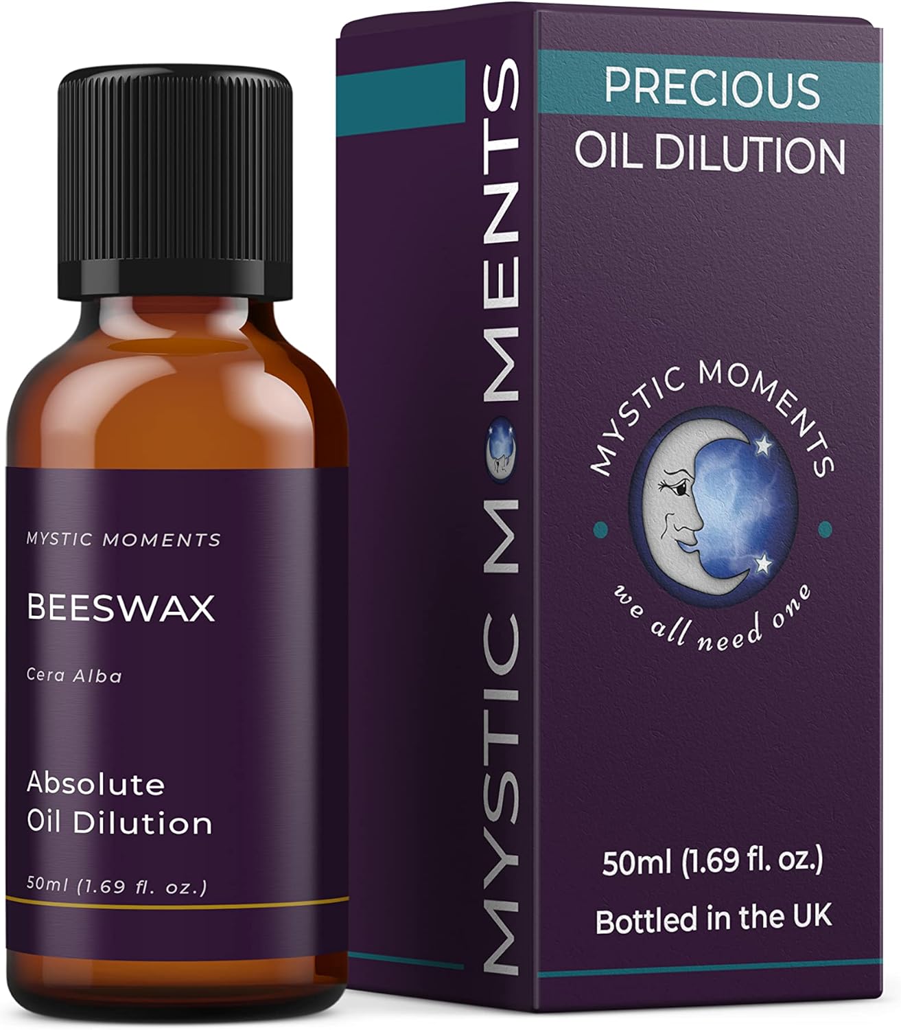 Mystic Moments | Beeswax Absolute Precious Oil Dilution 50ml 3% Jojoba Blend Perfect for Massage, Skincare, Beauty and Aromatherapy