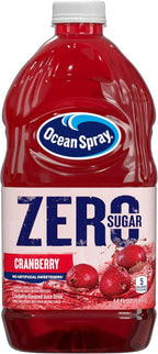 Ocean Spray® ZERO Sugar Cranberry Juice Drink, Cranberry Juice Drink Sweetened with Stevia, 64 Fl Oz Bottle
