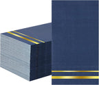 Tamone 100PCS 3-Ply Navy Blue Napkins - Premium Quality Disposable Napkins Soft and Absorbent for Wedding Party Birthday