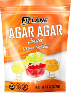 Agar Agar Powder 8oz - Vegan Gelatin Ingredient Unflavored - For Use in Baking, Vegetarian Jello, DIY Petri Dishes, as a Thickener and Gummy Candy Mixes – Nutrient Rich - by Fit Lane Nutrition