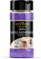 GranAroma Purple Nonpareils, Decorative Sprinkles, Cakes & Cookies, Bakery Staple (3 Ounce)