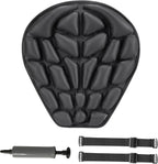 Motorcycle Seat Cushion Inflatable Pad, Pressure Relief Ride Motorcycle Air Cushion Cover Large for Cruiser Touring Saddles Compatible with Harley Davidson Motorcycle (Standard-Black)