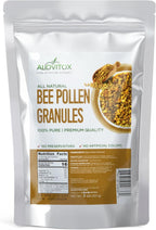 Alovitox Bee Pollen Granules 8 Oz | 100% Pure, Organic Bee Pollen for Bearded Dragons | Superfood Packed Bee Pollen Organic with Antioxidant, Protein, Vitamin & More | Nutritional Yeast & Gluten Free
