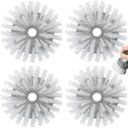 Palm Brush Refills for OXO Steel Soap Dispensing Dish Brush - 4 Pack Cleaning Replacement Brush Head for OXO Palm Brush(Grey)