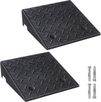 PZ 2PCS Rubber Curb Ramps for Driveway, 7 7/8" Rise Heavy Duty Car Ramp 7000 LBS Capacity 19.69"Lx 19.69"W Non-Slip Portable Shed Threshold Ramps for Doorways Sidewalk Scooters Wheelchairs Motorcycles