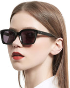 OCCI CHIARI Large Sunglasses Readers for Women 2.25 Reading Sunglasses with magnification Outdoor UV400(1.0 1.25 1.5 1.75 2.0 2.25 2.5 2.75 3.0 3.5) Square Lady