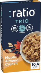 Ratio Trio Maple Almond Crunch Cereal, 10g Protein, Keto Friendly, 10.4 oz