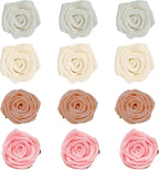 Confect Edible Rose Toppers – Edible Roses for Cake, Cupcake & Doughnut Decorating – Elegant Ombre Floral Toppers for Desserts- Vegan, Dairy-Free, Palm Oil-Free - Pack of 12