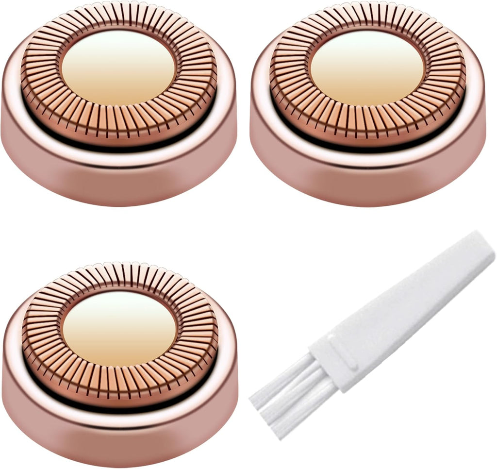 Facial Hair Remover Replacement Heads for Generation 1 Finishing Touch Flawless Facial Hair Removal Tool for Women,18K Gold-Plated Rose Gold 3 Count,First Generation by BECHY. (3 PCS Rose Gold)