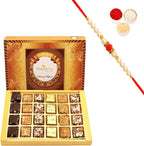 Ghasitaram Gifts Rakhi Gifts for Brothers Rakhi Sweets - 24 pcs Assorted Bites with Beads Rakhi