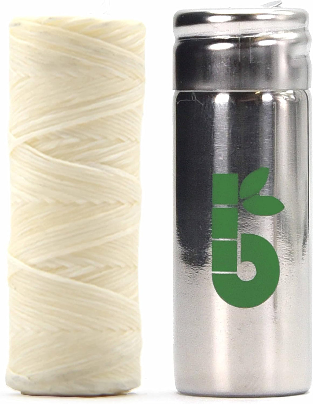 Vegan Dental Floss | Refillable Tooth Floss | Candelilla Wax | Plastic Free Dental Tape | Zero Waste Floss | Stainless Steel Dispenser | Eco Floss | Mint | 55 Yards | Bambaw