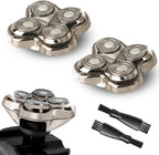 2Pack Pro 4 Shaver Replacement Heads for Skulls Pitbulls Series Gold PRO, Silver PRO, Platinum PRO, Butterfly Kiss PRO Head Shavers, Floating 4 Heads for a Fast, Close and Smooth Shave.