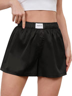 Mawor Womens Silk Summer Boxer Shorts Soft Comfy Pajama Sleep Lounge Satin Bottoms Sweat Cute Flowy Loose Pj Sleepwear