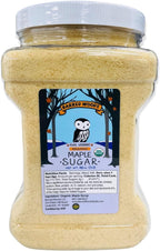 Barred Woods Maple Pure Organic Vermont Maple Sugar - 3 Pound Jar - Maple Sugar Granulated