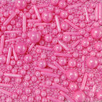 Edible Sprinkles Pink Pearl Sugar Candy Mix Size Baking Cake Decorations Cupcake Toppers Cookie Decorating Wedding Shower Party Valentine Halloween Christmas Supplies 100g/3.53oz