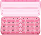 Zoksi Monthly Pill Organizer 1 Time a Day, 30 Day Pill Box Organizer Once a Day, One Month Large Pill Case for Travel, 31 Day Daily Medcine Container for Vitamins, Supplement & Medication (Pink)