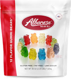 Albanese World's Best 12 Flavor Gummi Bears, 36oz Bag of Candy, Soft & Chewy Candy Snacks, Fruity Flavor Assortment