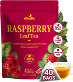 Raspberry Leaf Herbal Tea - 40 Teabags, Naturally Caffeine-Free, Mild & Herbal Taste