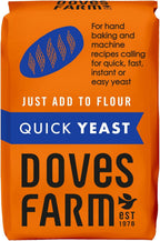 Doves Farm Quick Yeast 4.41 oz (125g) - Fast Acting Gluten Free Yeast for Baking Bread, Pizza Dough, Rolls | For Hand Baking and Bread Machine | Quick, Fast, Instant, Rapid Rise Leavening Agent
