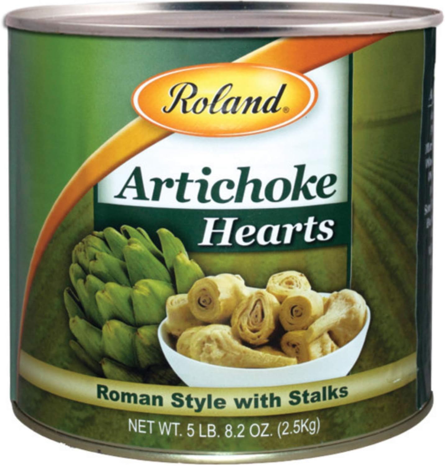 Roland Foods Roman Style Artichoke Hearts with Stalks, Specialty Imported Food, 5 Pound 8.2 Ounce Can, Pack of 1